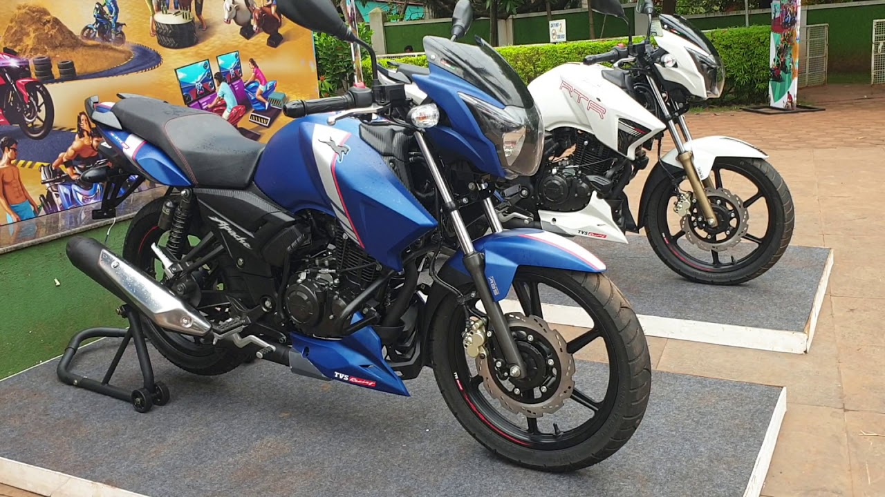 New TVS Apache RTR 160 Matte Blue Walkaround 