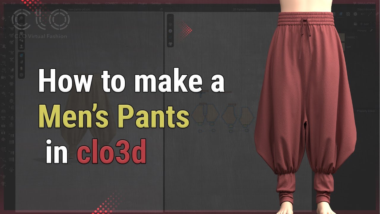 How to make a Men's Pants in clo3d