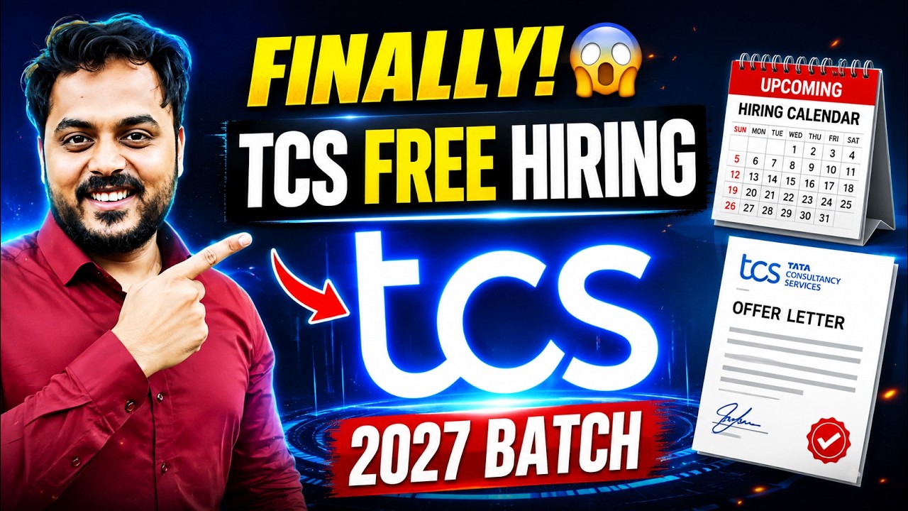 Finally TCS FREE Hiring 2027 Batch | Upcoming Hiring Calendar & Step-by-Step Apply Process