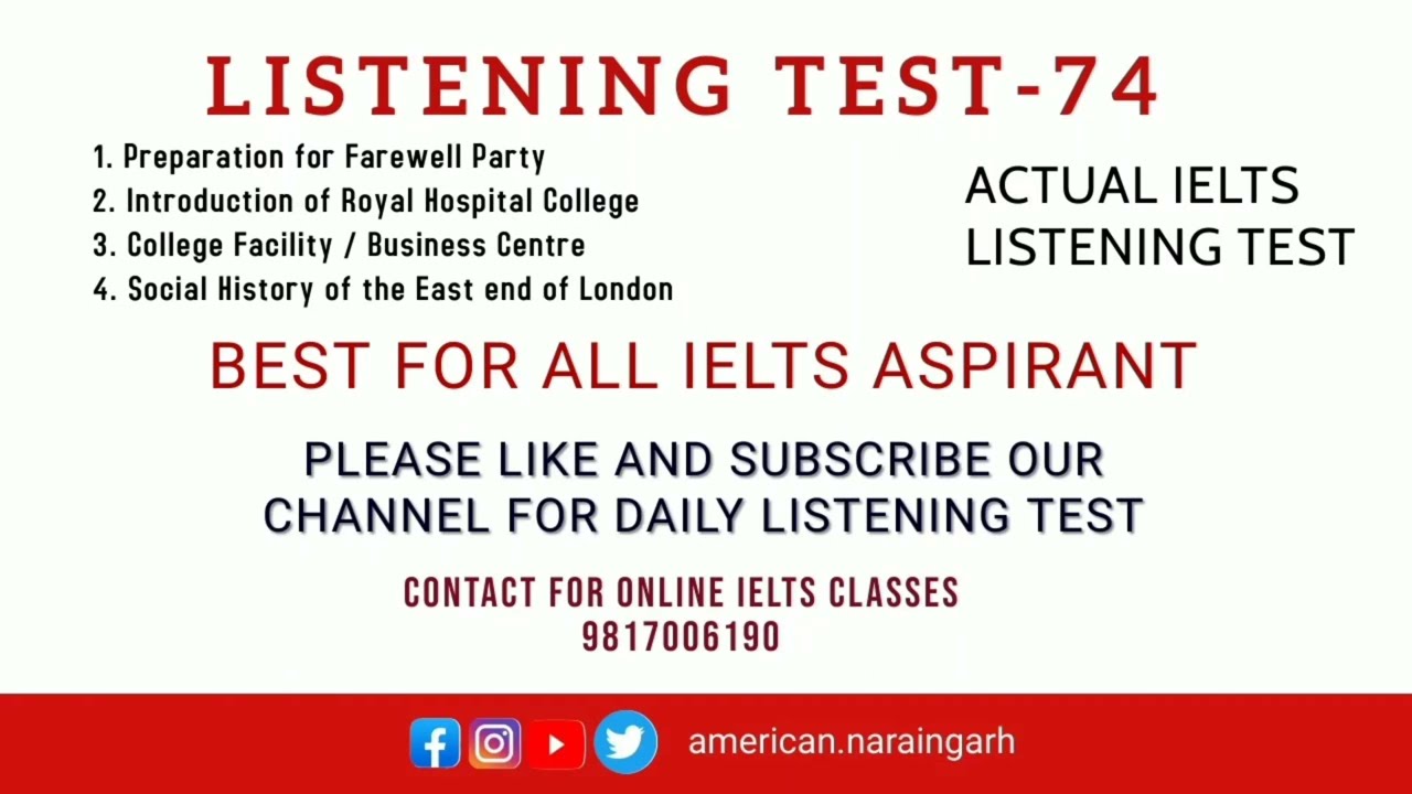 IELTS LISTENING TEST-74