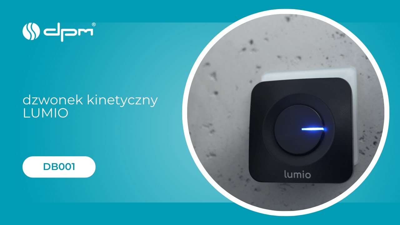 🔔 Bezprzewodowy Dzwonek do Drzwi z Nadajnikiem Bezbateryjnym Kinetycznym LUMIO DB001 🔔
