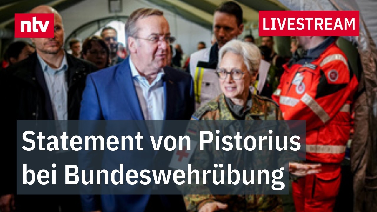 LIVE: Statement vom Bundesverteidigungsminister Boris Pistorius bei einer Bundeswehrübung