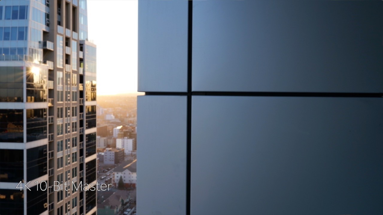 REAL 🎥 Geometric Facade, Distant City Glow Fading to Evening Light | 4K Ambient Window (6hrs)