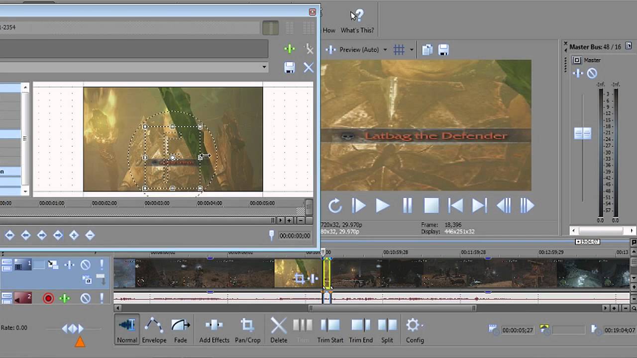 Sony Vegas/Movie Studio Platinum Zoom In Tutorial