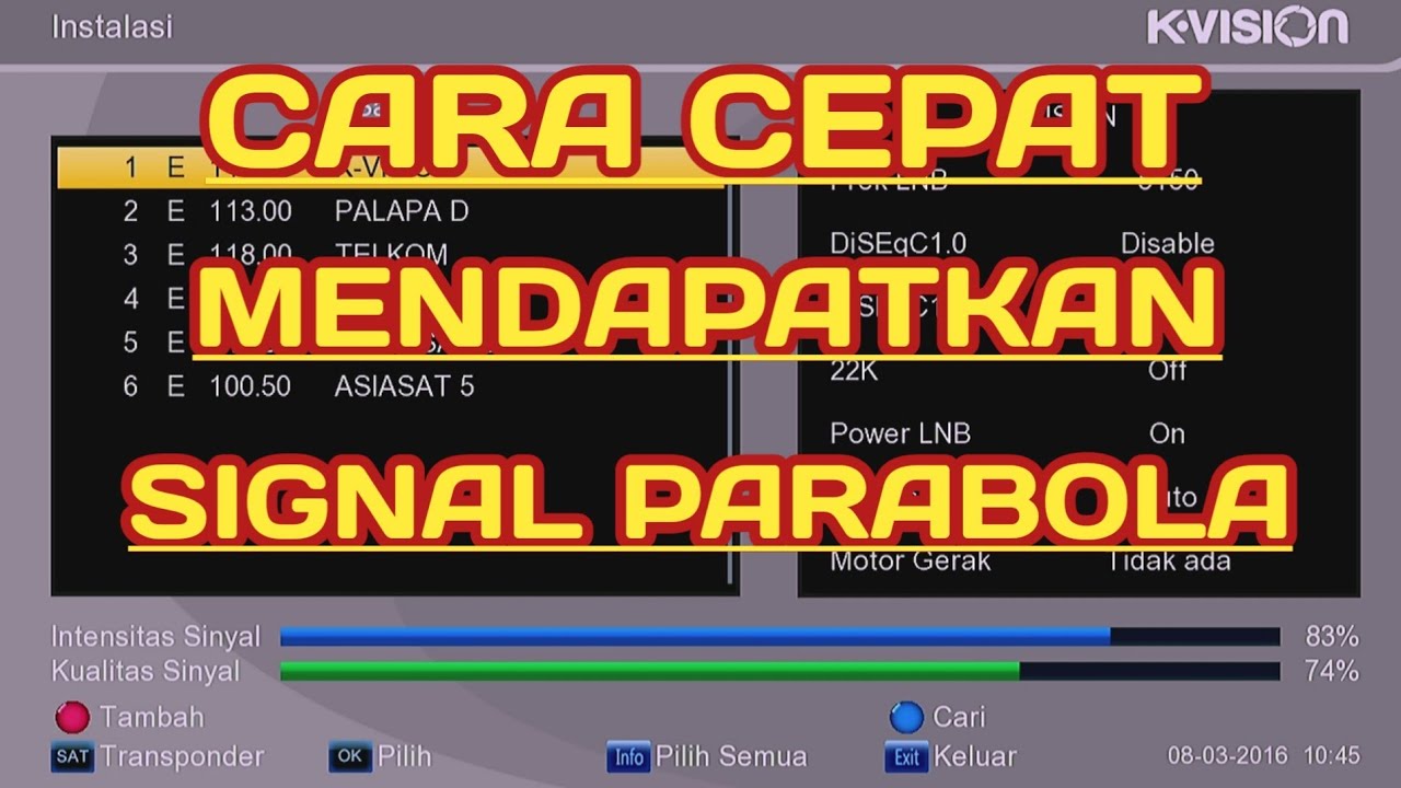 cara mendapatkan sinyal parabola dengan mudah dan cepat