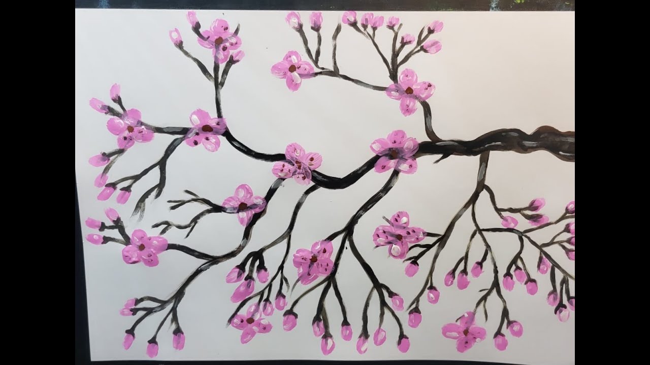 Простая роспись цветов акрилом 🌸🌸🎨