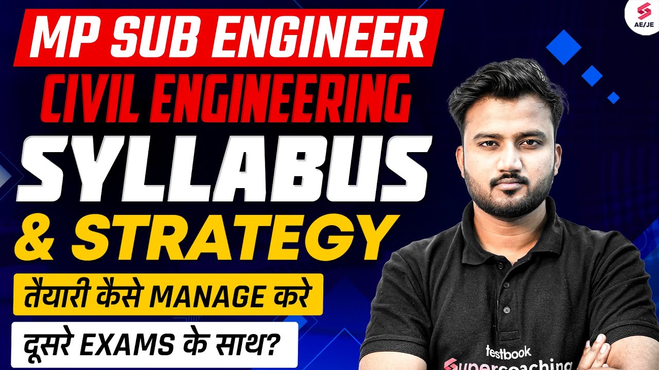 MP Sub Engineer Vacancy 2025 | MP Sub Engineer Syllabus | MP Sub Engineer Civil | Shubham Sir