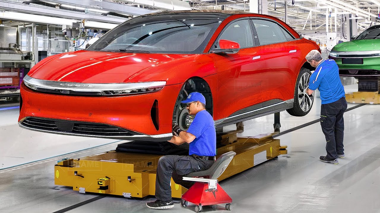 Tour of Lucid Air Billions $ Factory Producing Super Advanced Electric Cars