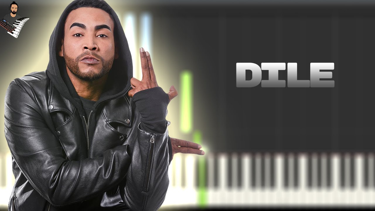 Dile - Don Omar | Instrumental Piano Tutorial / Partitura / Karaoke / MIDI