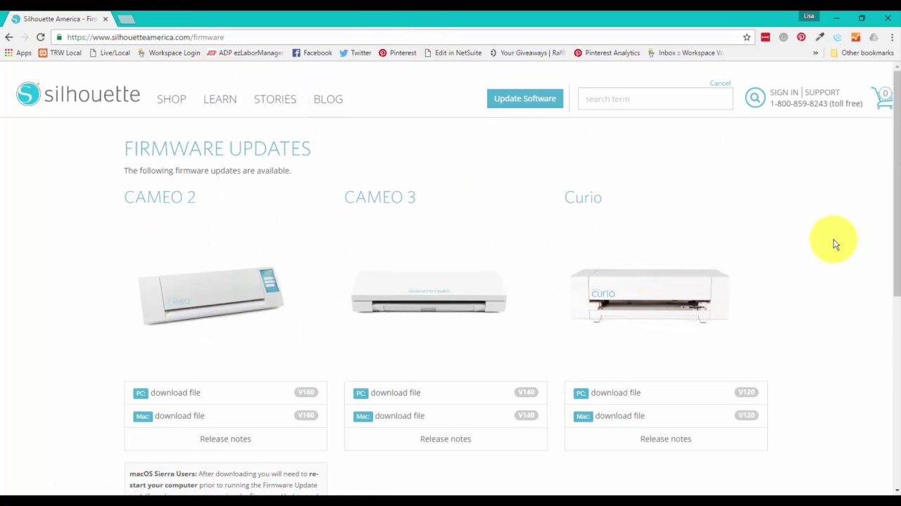Silhouette Cameo 3 Firmware Update - Cameo Stuck on Paused