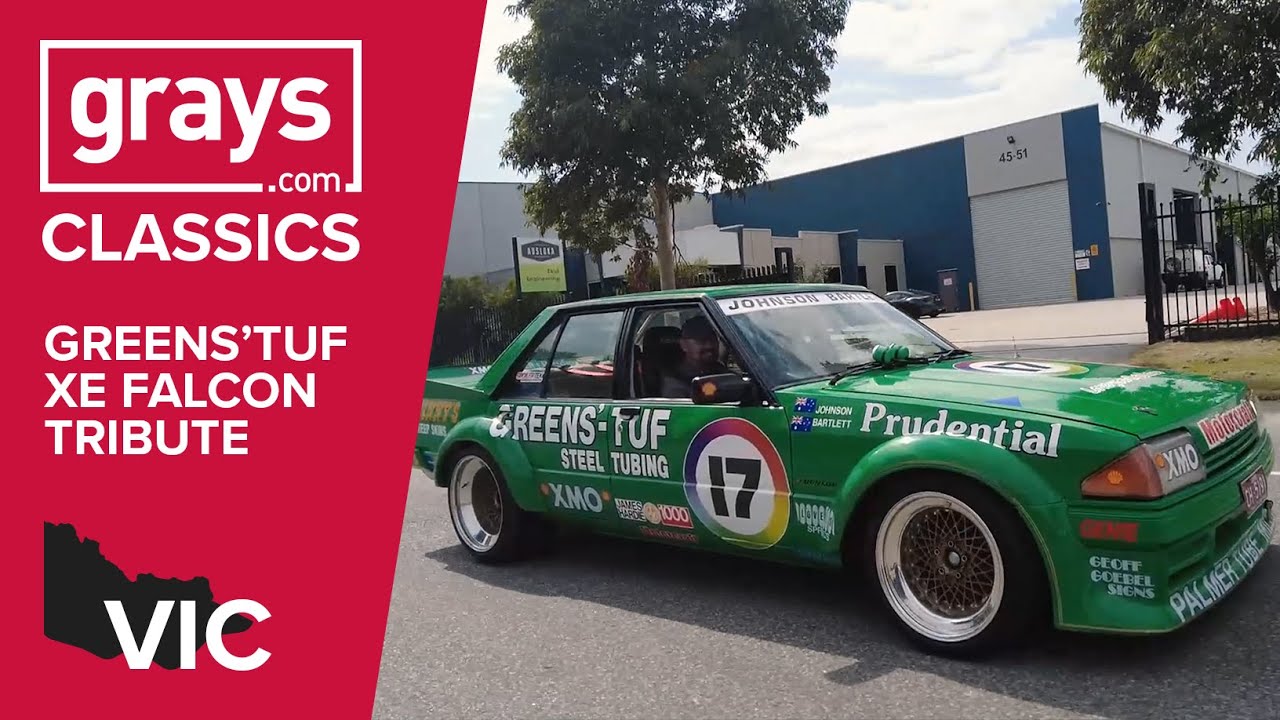 John Bowe takes this Dick Johnson Greens'tuf XE Falcon tribute for a drive - VIC