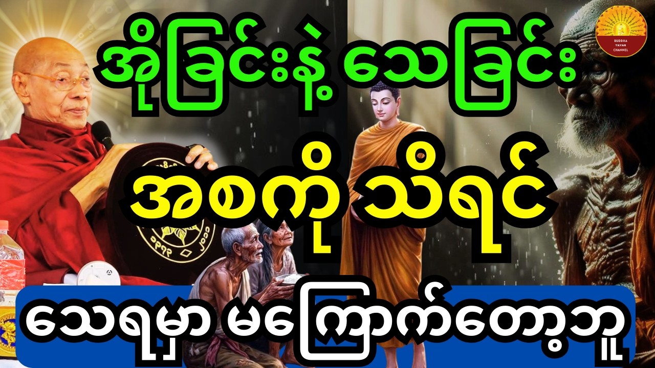 ပါချုပ်ဆရာတော်ကြီး ဟောကြားထားသည့် အိုခြင်းနဲ့ သေခြင်းအစကို သိရင် သေရမှာ မကြောက်တော့ဘူး တရားတော်