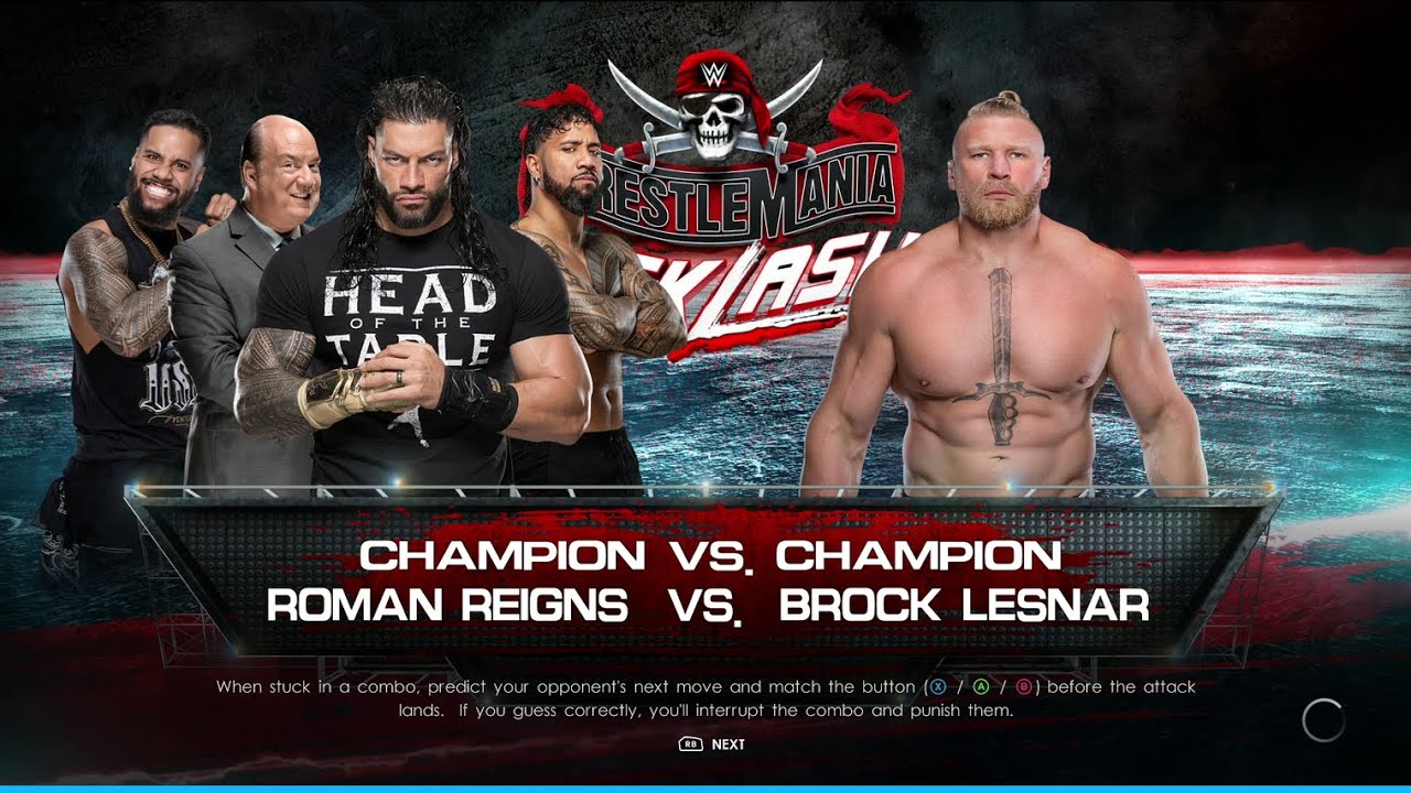WWE 2K22 Roman Reigns vs Brock Lesnar