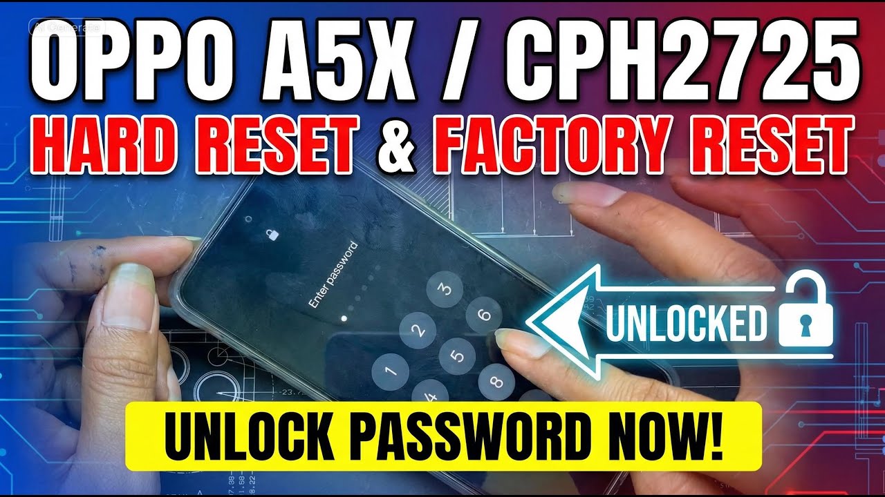 OPPO A5x Hard Reset (CPH2725) | Factory Reset & Pattern Unlock Tutorial 2025