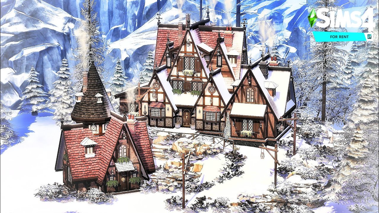 FOR RENT | MAGICAL APARTMENTS |  The Sims 4 | Speed Build | No CC | Frosty Winter Collab ❄️