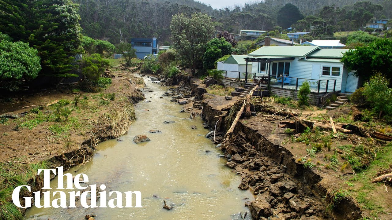 Footage of the aftermath of flash flooding in Victoria