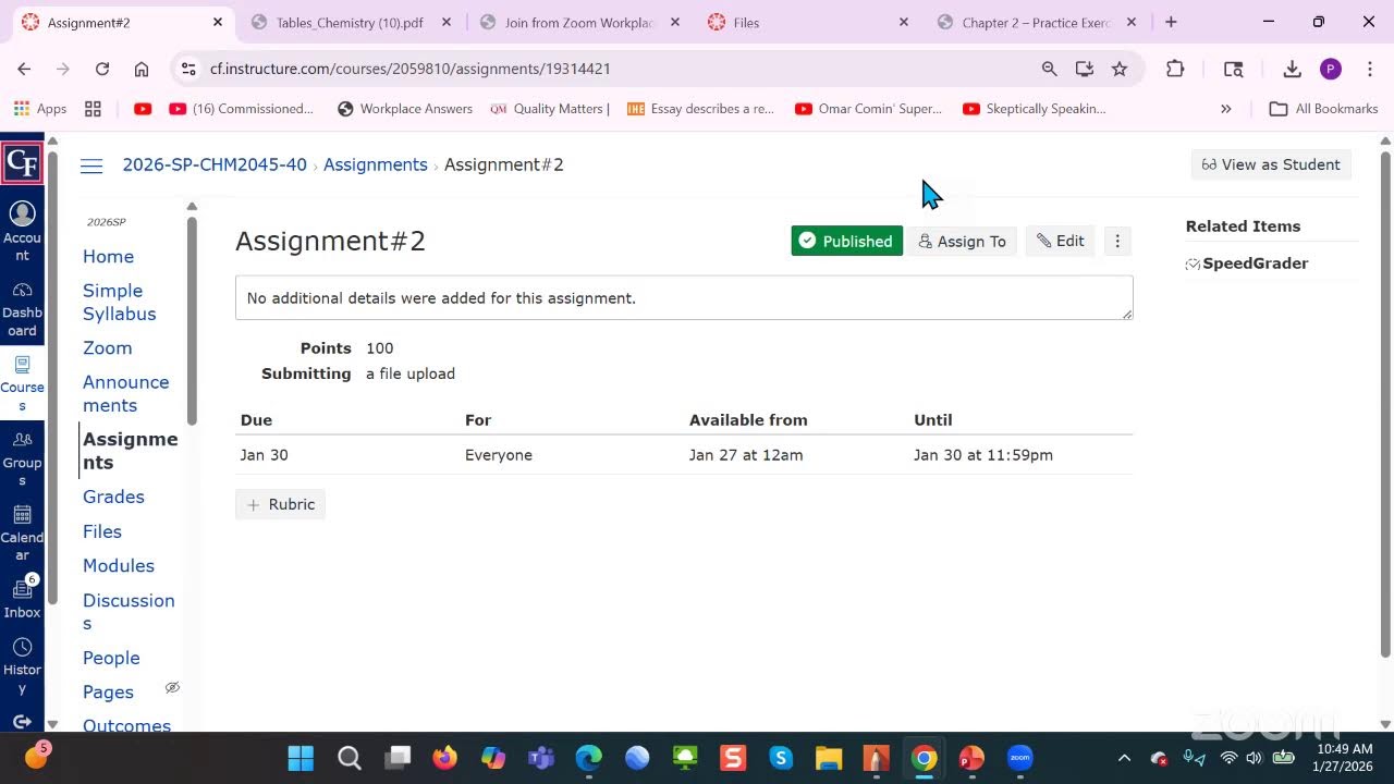 2026-SP-CHM2045-40: General Chemistry I