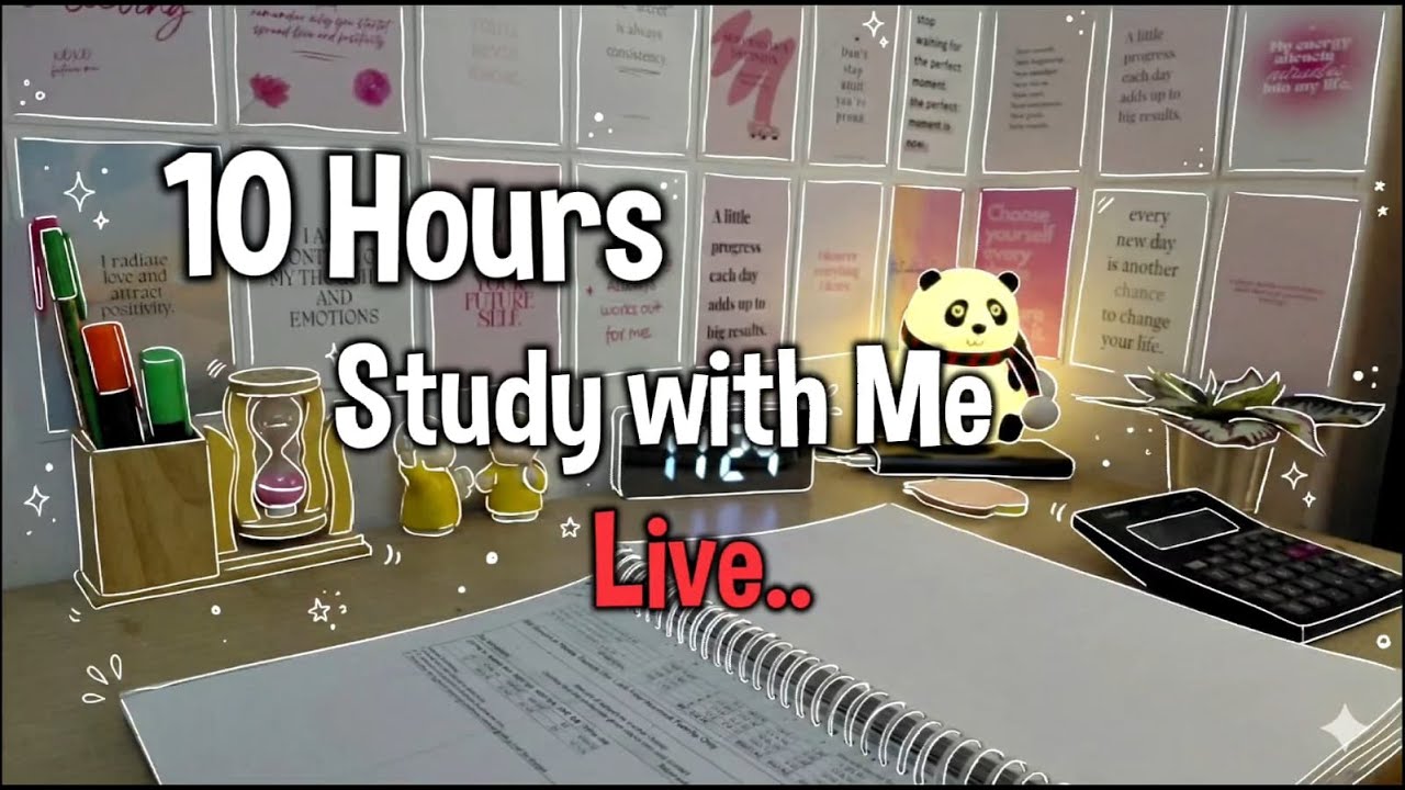 10 HOURS REAL TIME STUDY 🔴 Deep Work| 120/30 Pomodoro | No Talking