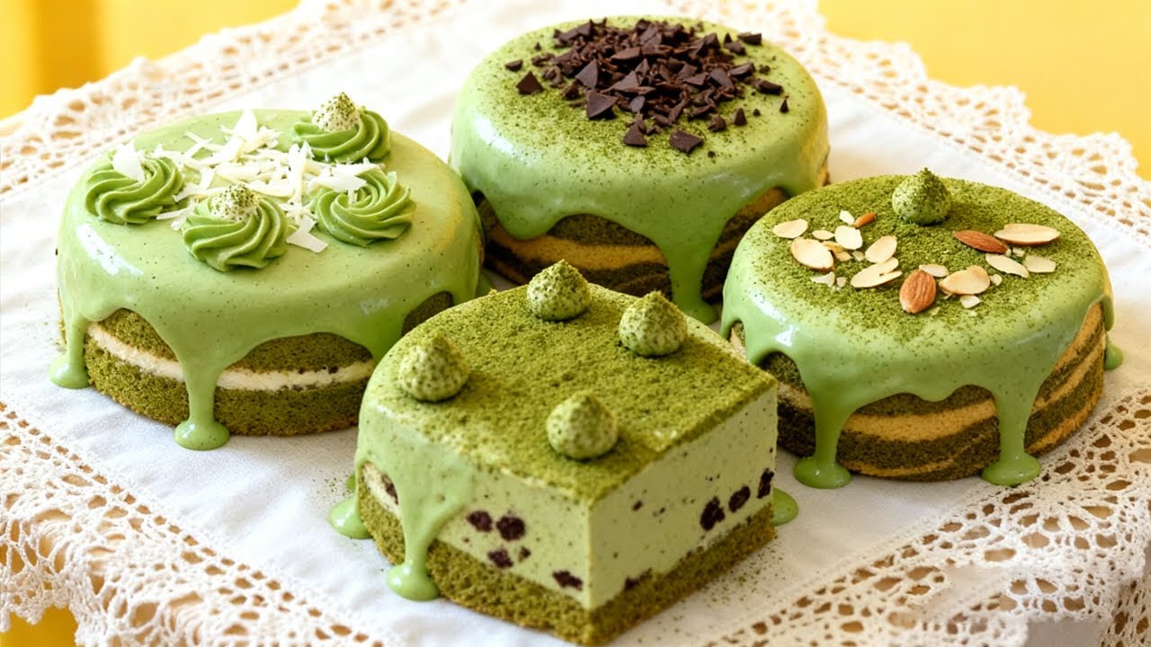 Satisfying Relaxing Video_Bayberry Matcha Cake Recipe_Asmr_Tiktok