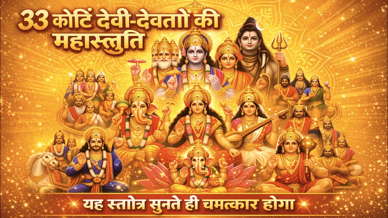 🙏 33 कोटि देवी-देवताओं की महास्तुति | यह स्तोत्र सुनते ही चमत्कार होगा | All Gods Powerful Stuti