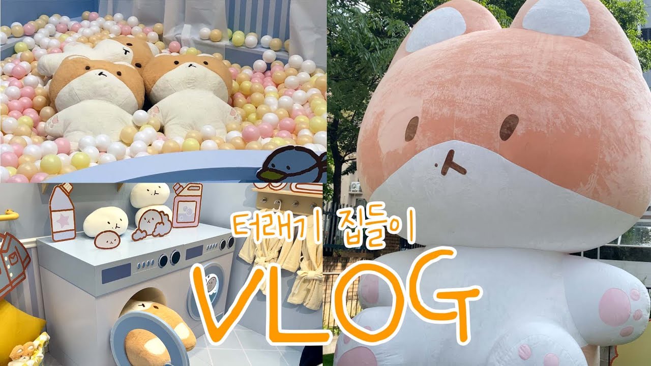 eng) VLOG🤍백현이 터래기 집들이 | 성수 팝업스토어 | 가챠 뽑기 | 랜덤 럭키카드  | 대왕 터래기 엑소엘 브이로그