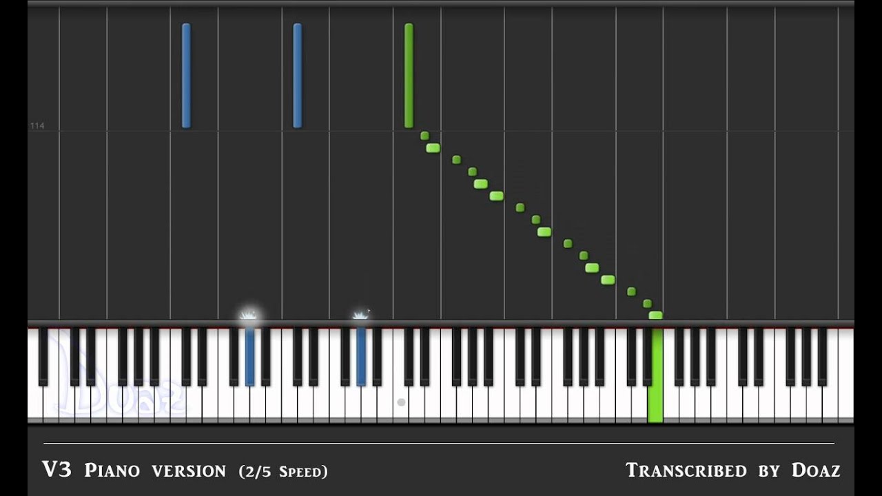 (Synthesia Piano) [x40] V3, from O2Jam, transcribed by me MUHAHAHA