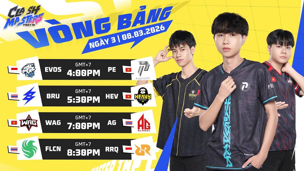 [VN] Vòng Bảng Ngày 3 | Free Fire Clash Masters SEA 2026 Spring