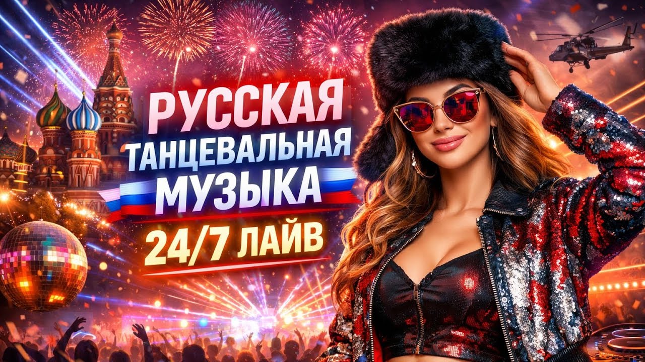 🔥 Русская танцевальная музыка 24/7 — nonstop хиты, клубные биты и энергия - Russian Dance Music -Mix