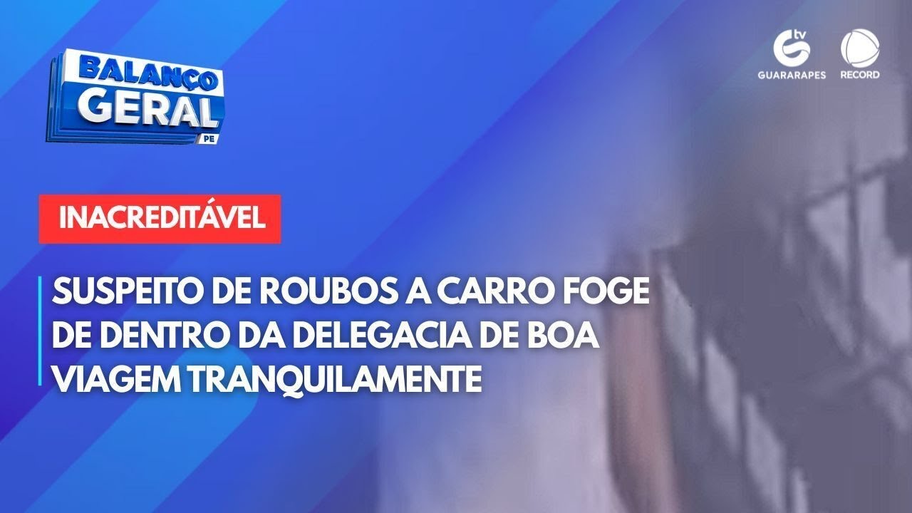 Suspeito de roubos a carro foge de dentro da delegacia de Boa Viagem tranquilamente