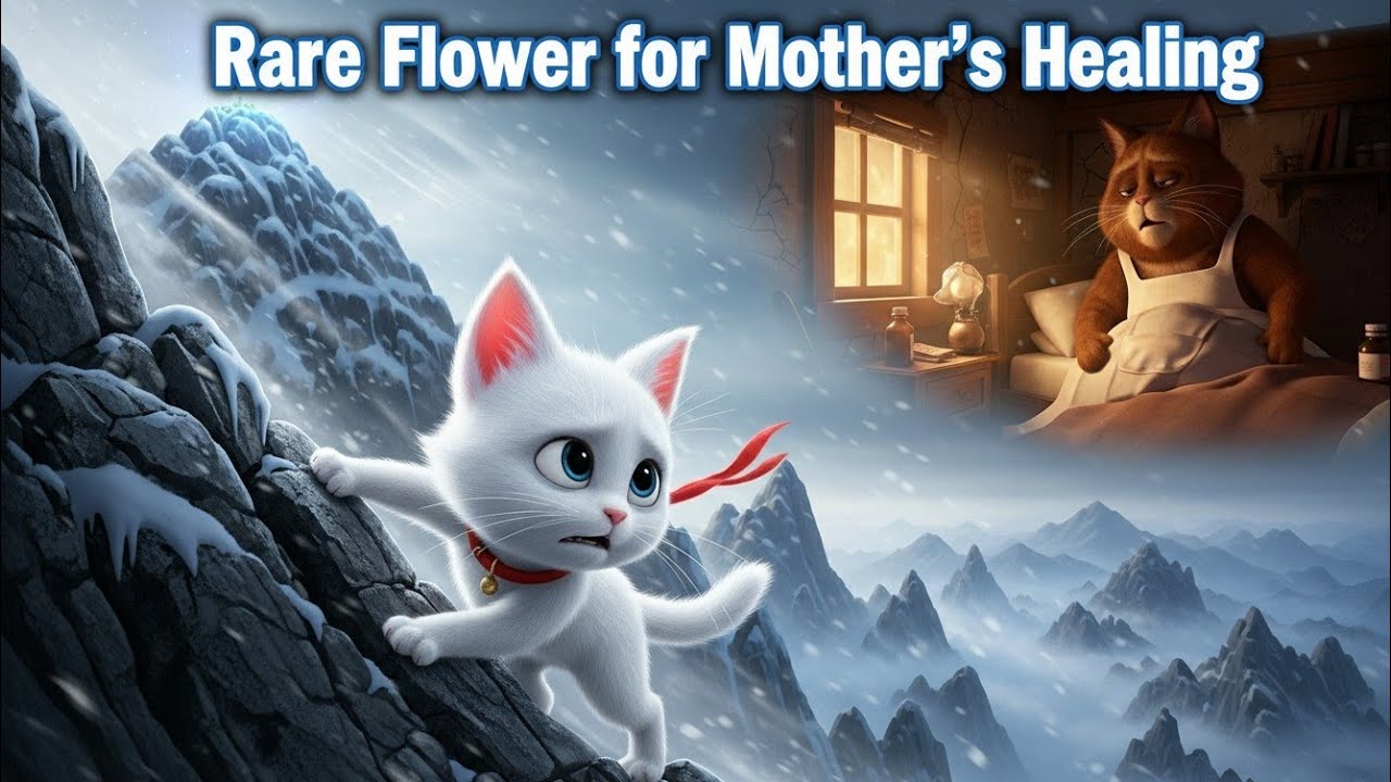 This Little Kitten Climbs a Mountain to Find a Healing Herb for His Mother