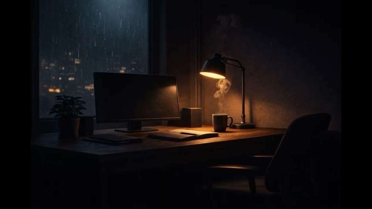 Deep Focus Music for Work Calm Night Office Ambience | Working Silence