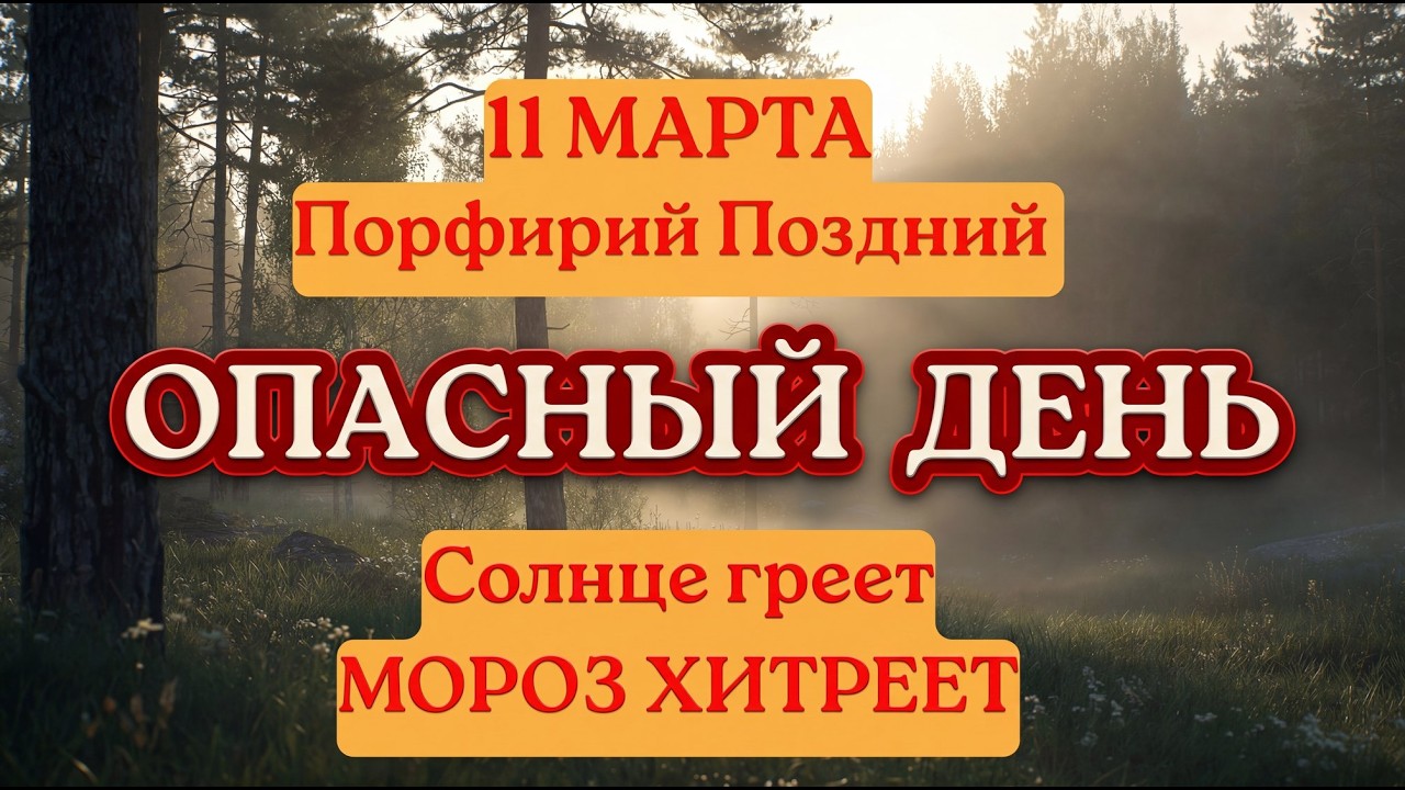 11 МАРТА: ДЕНЬ ВЕЛИКОГО ОБМАНА.  Не верьте этому чувству! Порфирий Поздний.