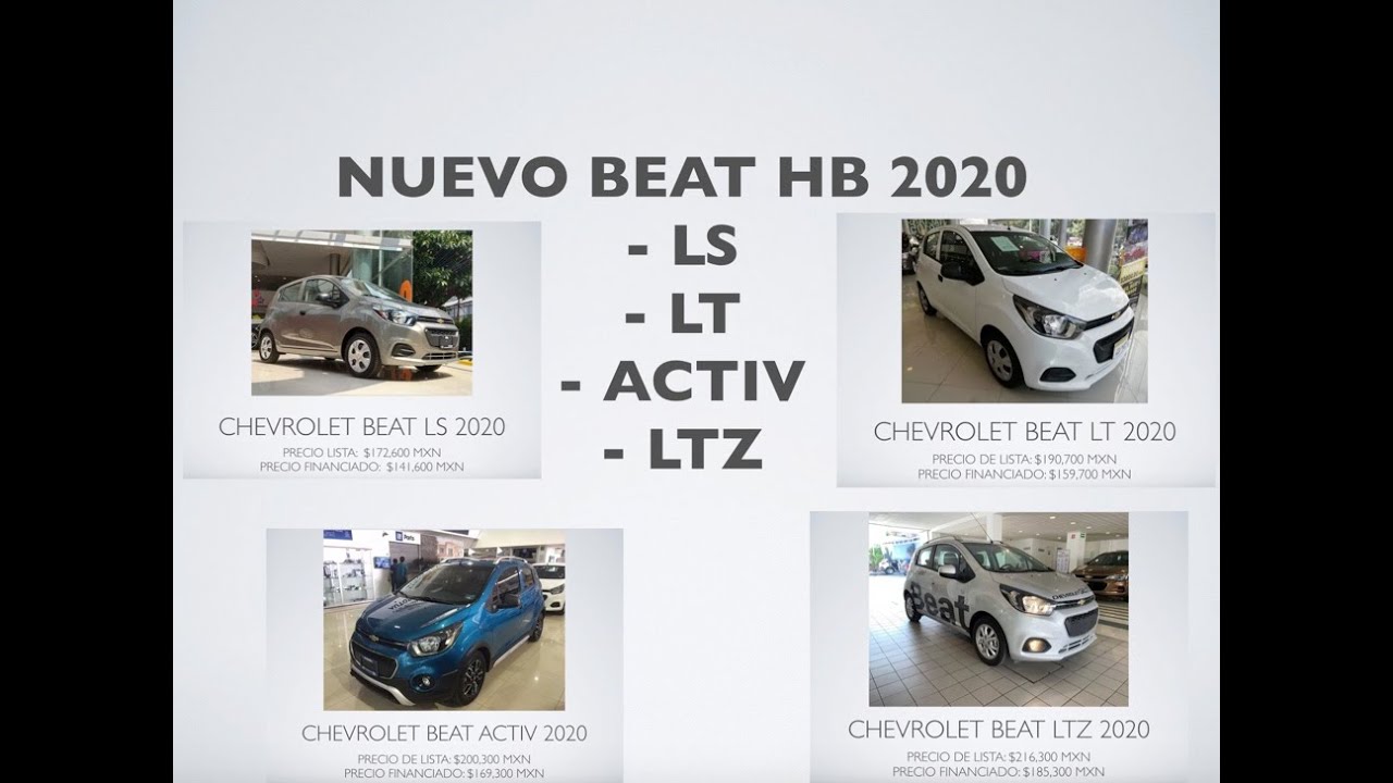 CHEVROLET BEAT HB 2020: LS, LT, ACTIV & LTZ; ANÁLISIS INTERIOR Y EXTERIOR