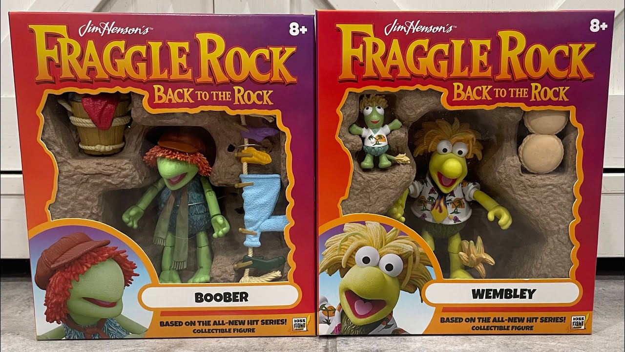 NEW FRAGGLE ROCK WEMBLEY AND BOOBER ACTION FIGURES BOSS FIGHT STUDIOS BACK TO THE ROCK