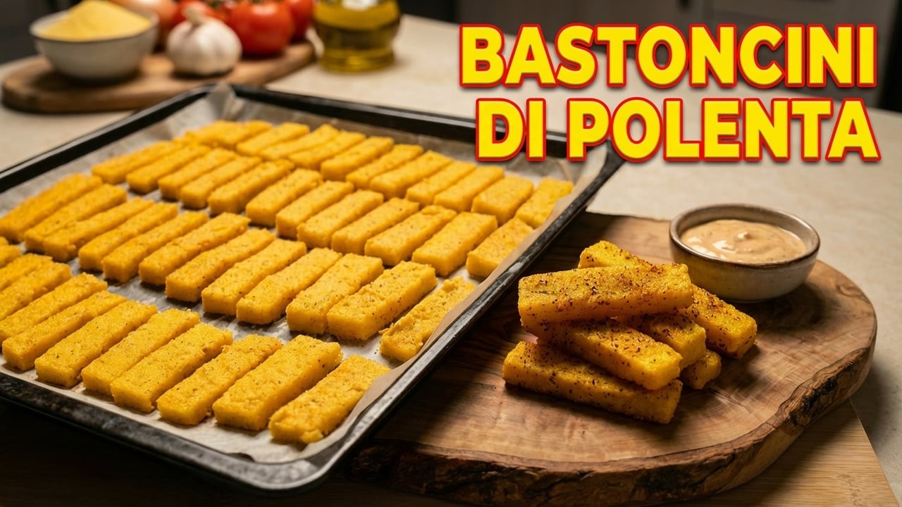 Bastoncini di Polenta Croccantissimi al Forno | Facile e Veloce