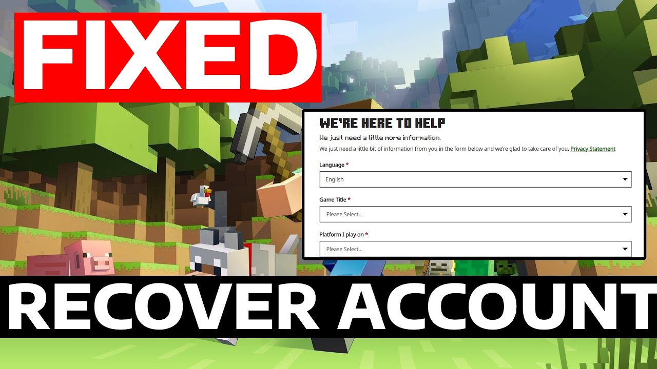 How To Recover Minecraft Account Without Email