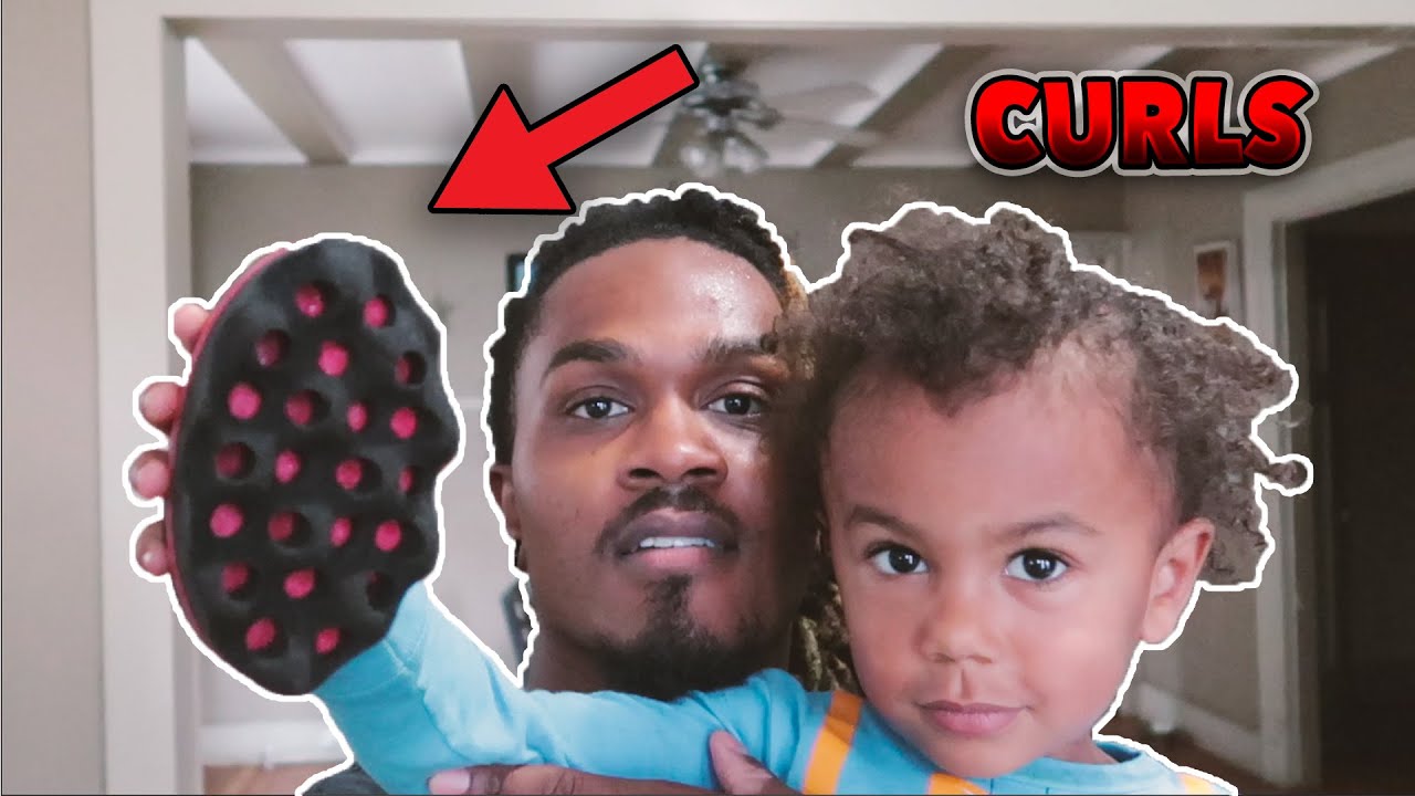 Using The Curl Sponge On My Mixed Son's Hair