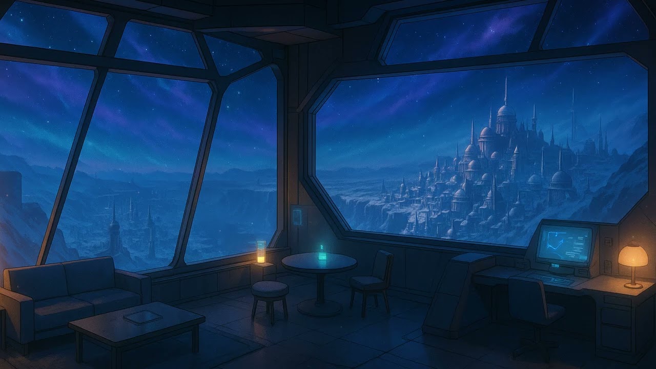 peaceful hours at a high snow station 🕯️ | space lofi
