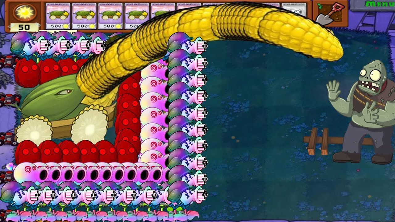 Hypno Cob Cannon vs Hypno Gatling Pea Peashooter Attack Giga Zomboss - Plants vs Zombies Hack