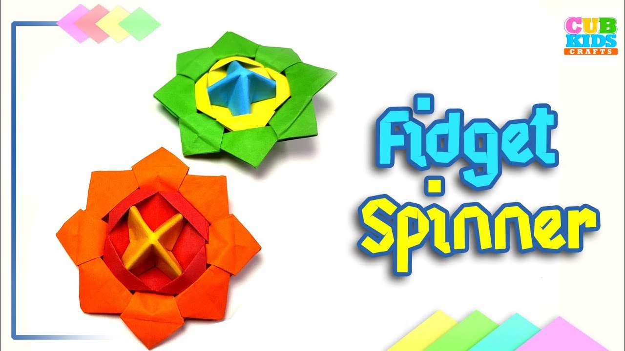 Fidget Spinner with Paper | How to make a fidget spinner #cubkidscrafts #stepbystep #amazing 