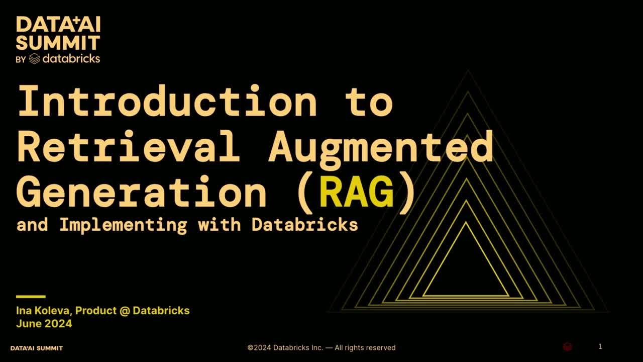 Introduction to Retrieval Augmented Generation (RAG) and Implementing with Databricks