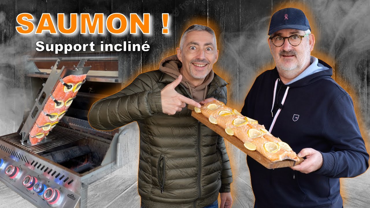 Saumon cuit sur incliné GrillRost ! Un beau plat de fête !