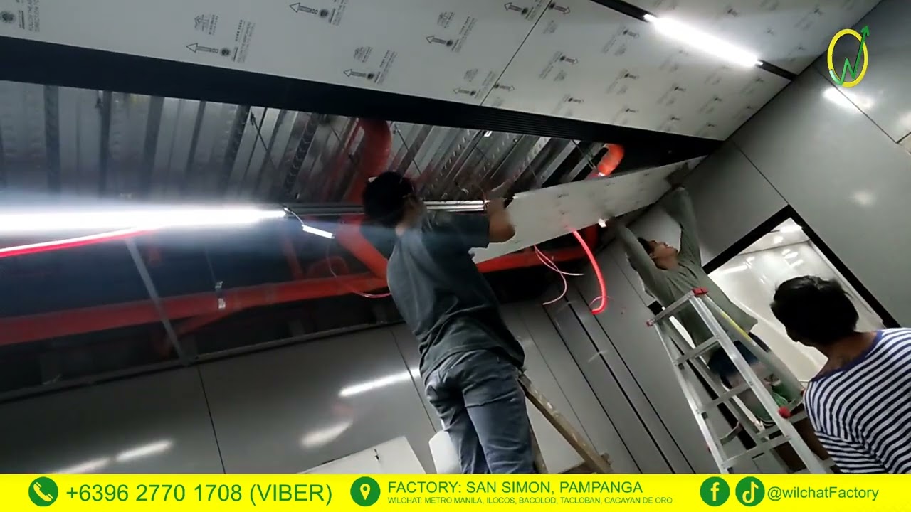 INSTALLATION OF ALUMINUM HONEYCOMB CEILING BOARD!!!
