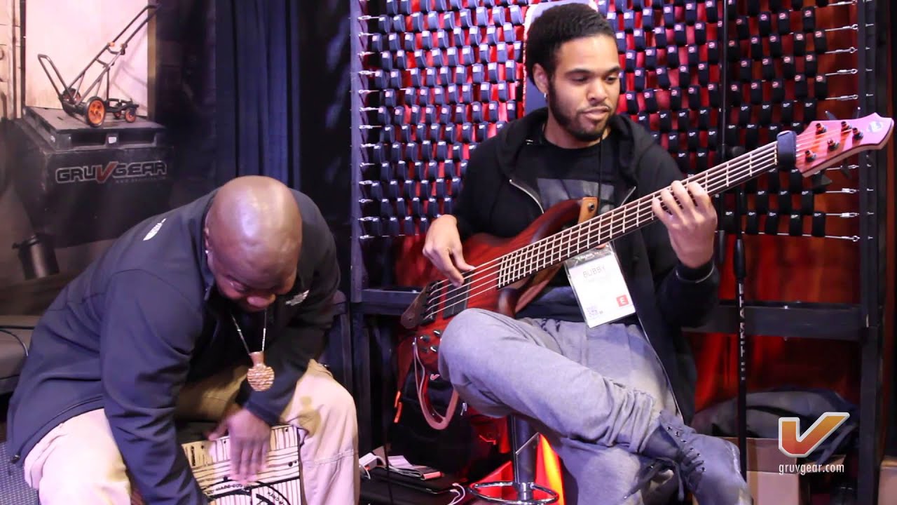 Bassist Bubby Lewis and Drummer Chris Coleman LIVE at the Gruv Gear NAMM 2014 booth - Part 4