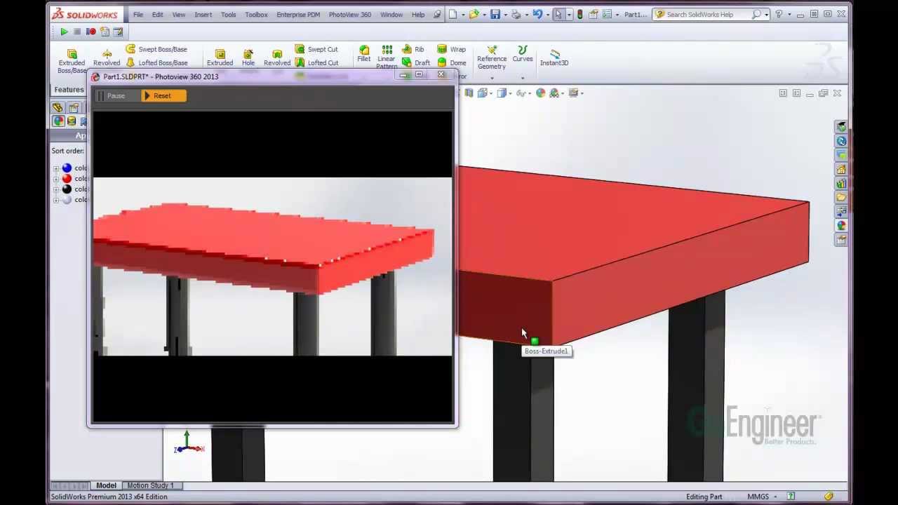 SOLIDWORKS 2013 &ndash; Round Sharp Edges in PhotoView 360