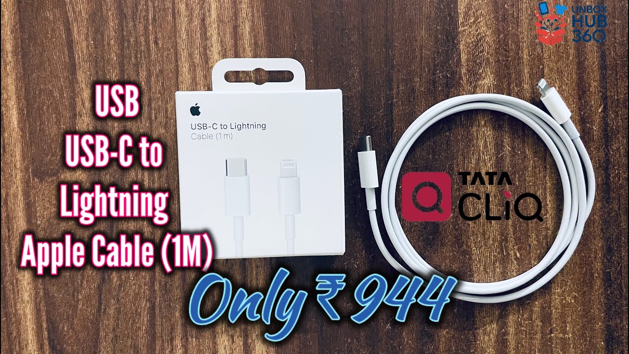 Apple C to Lightning Cable (1m) | unboxing | online | review | Tata cliq | testing | #unboxing360
