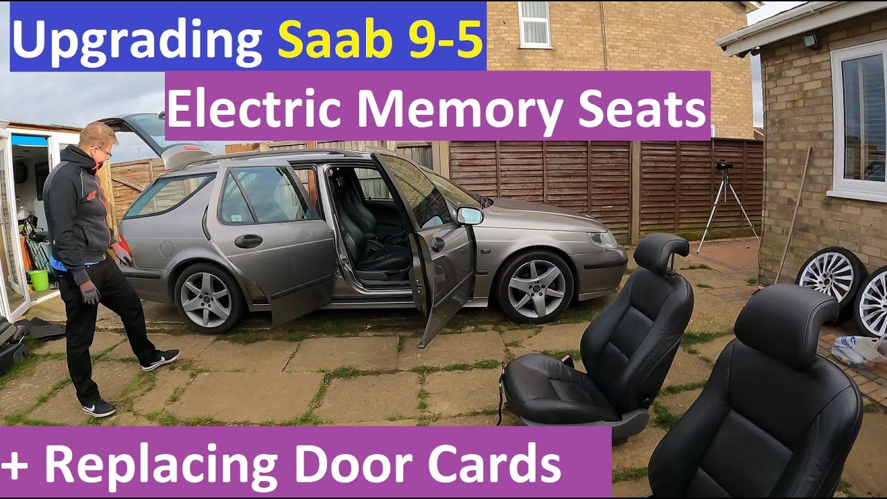 Установка сидений Saab 9-5 с электроприводом и памятью настроек — проводка дважды — снятие и заме...