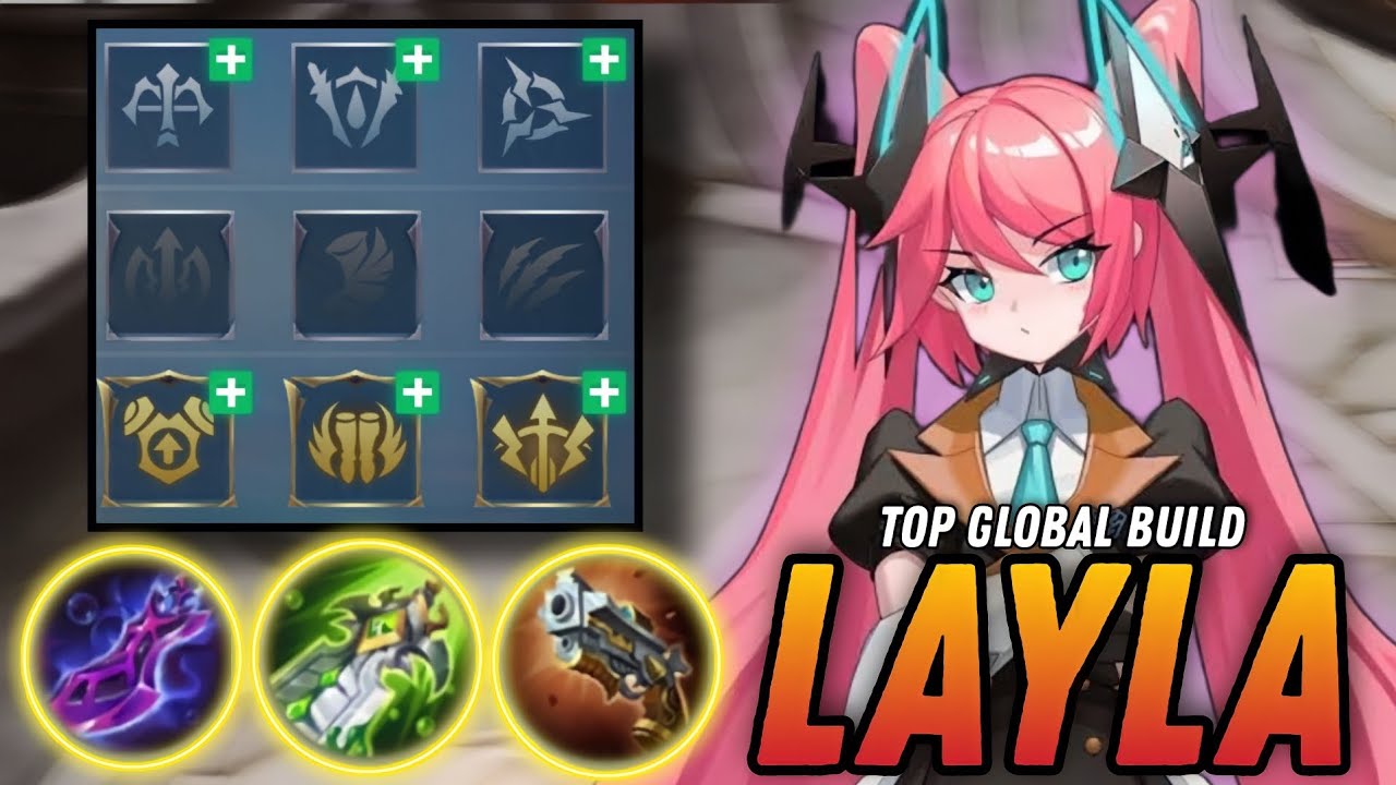LAYLA EMBLEM AND BUILD 2023 | LAYLA BEST BUILD 2023 - MOBILE LEGENDS