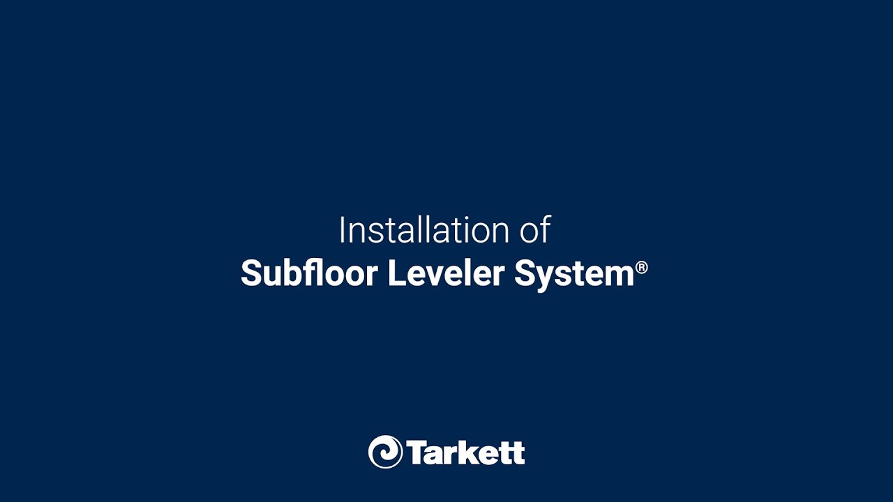 Installation of Subfloor Leveler System®