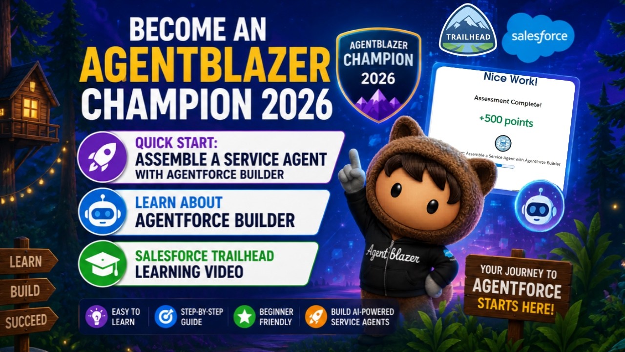 Learn About Agentforce Builder | Become an Agentblazer Champion 2026 | Trailhead / Salesforce